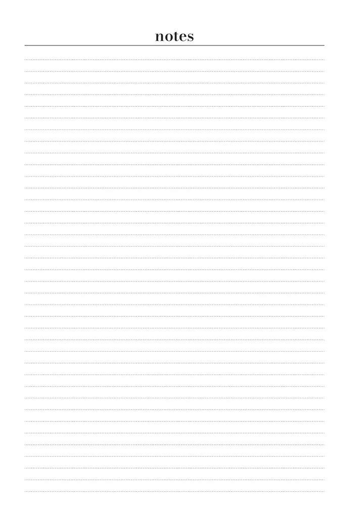 Lined notes page.