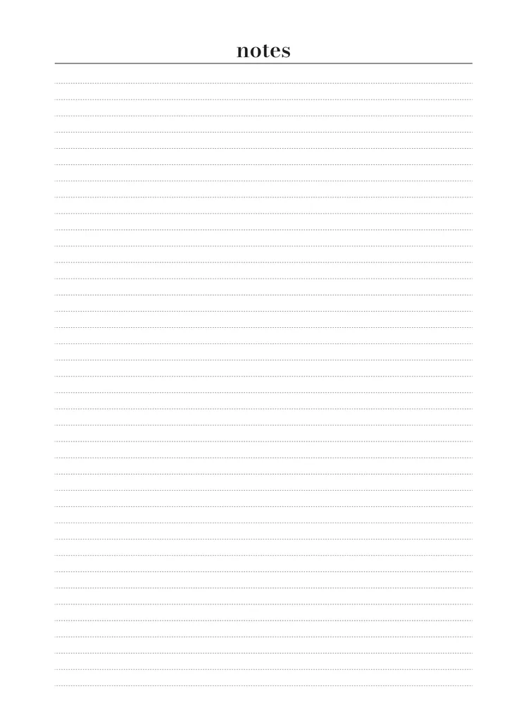 Lined notes page.
