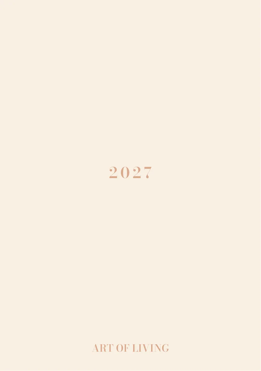 Anahata Journal 2027, closed: cream cover with ‘2027’ in gold lettering.